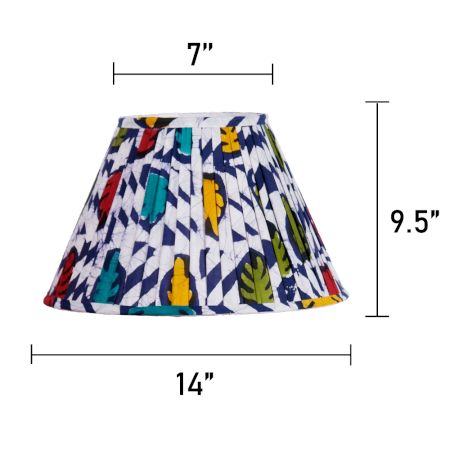 Multicolour Batik Pleated Empire Lampshade Large